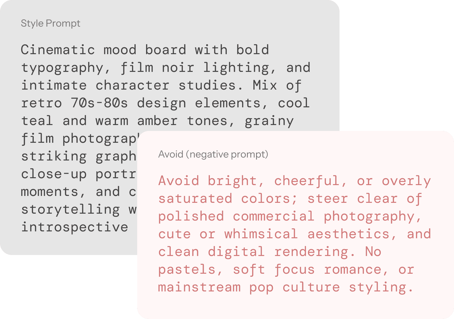 Style prompt & negative